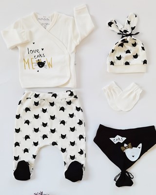 MEAW LOVE CATS 5Lİ YENİDOĞAN SET
