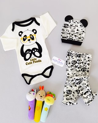 LİTTLE CUTE PANDA MEVSİMLİK 3 LÜ TAKIM