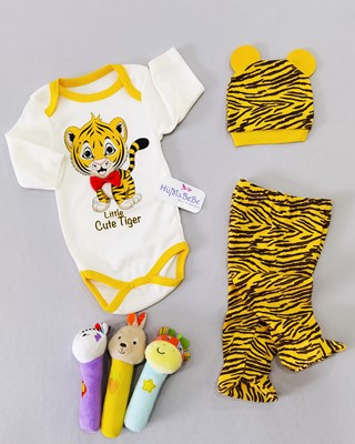 LİTTLE CUTE TİGER MEVSİMLİK 3LÜ TAKIM