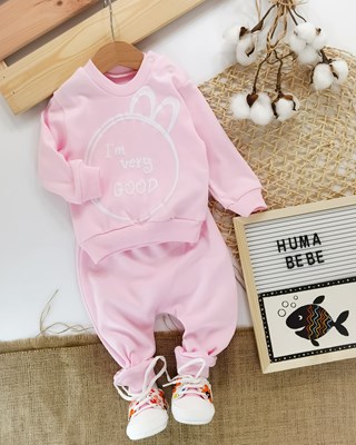 I'am very good bisiklet yaka Sweatshirt Mevsimlik 2li Bebe Takım 