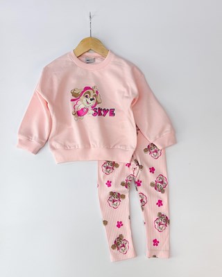 Paw skye oversize sweatshirt taytlı mevsimlik 2li takım 