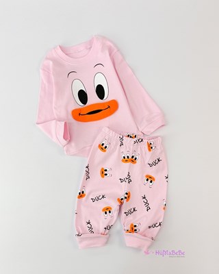 Duck detaylı omuzdan çıtçıtlı mevsimlik 2li takım 