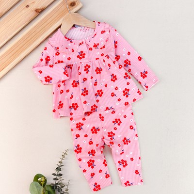 Daisy esnek kaşkorse rahat mevsimlik 2li kız bebek takımı 