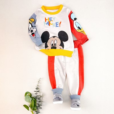 Pluto duffy hey Mickey bisiklet yaka mevsimlik ikili bebe takım  