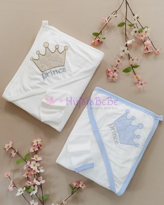 Prince taçlı bebe silgi havlu 