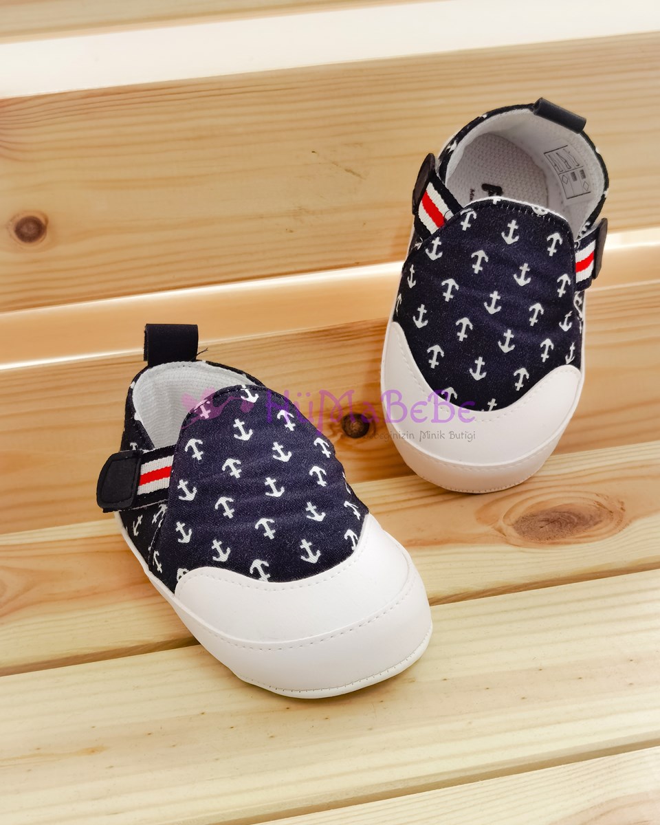 Çapa model cırtlı bez pappa bebek ayakkabı 