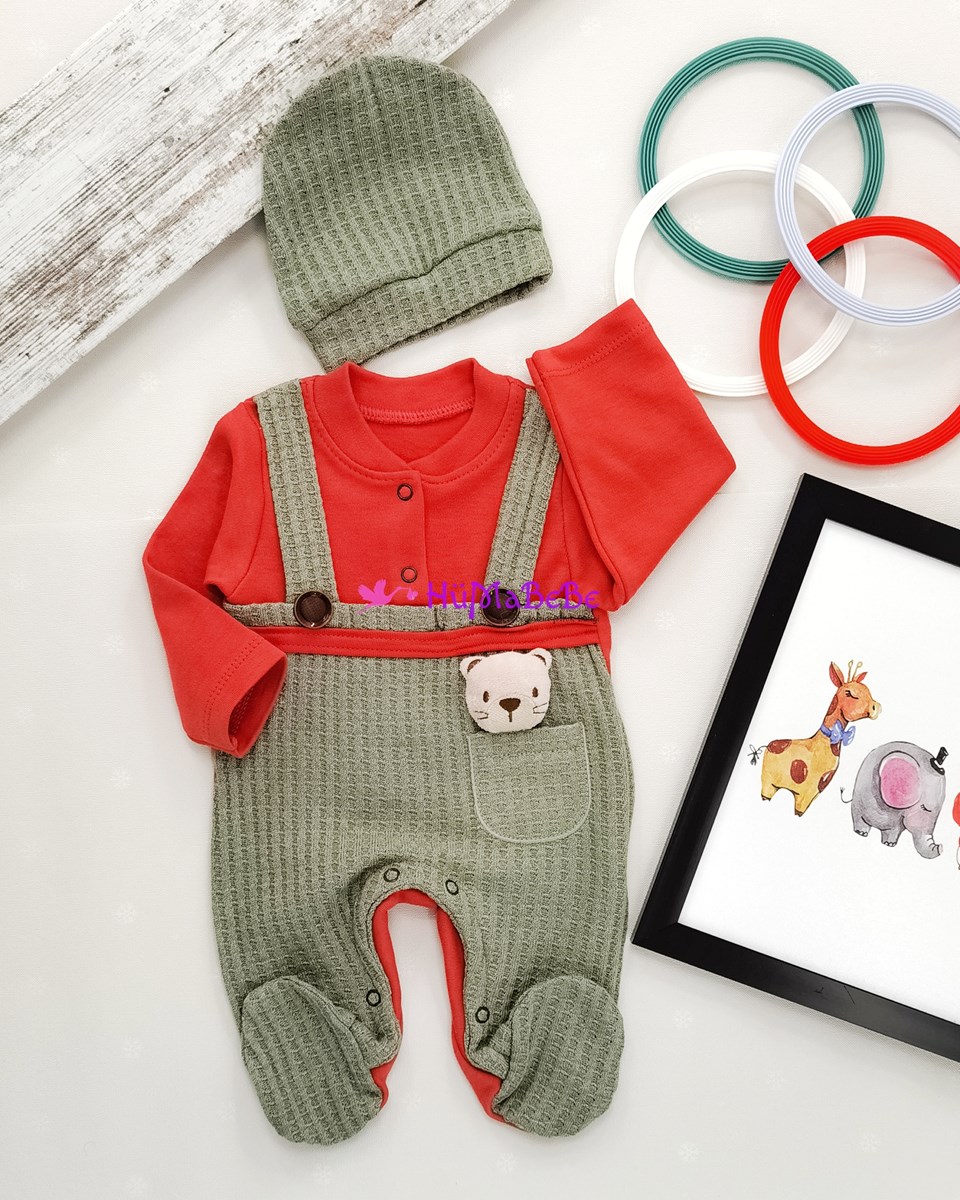 Resign Perth Manufacturer Ayıcık detaylı triko Salopet görünümlü tarz bereli mevsimlik bebe tulum  Hüma Bebe Bebek ve Çocuk Giyim | Hüma Bebe | humabebe.com