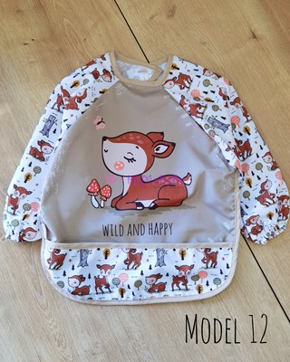 Kollu Cepli 0-36 Ay Bebek Mama Önlüğü 