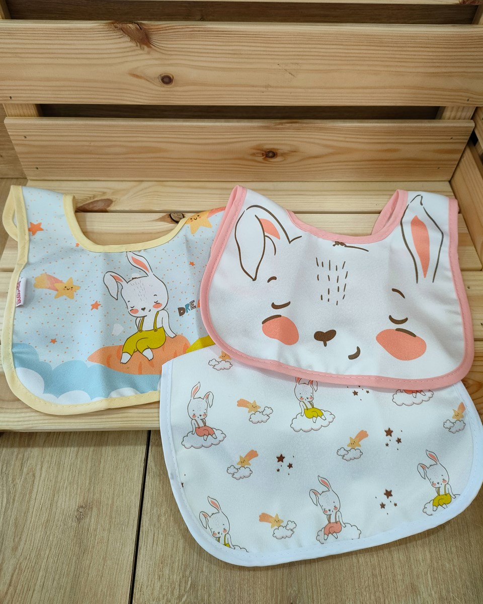 Dream Tavşancık 3lü Çıtçıtlı Fular Mama Önlüğü