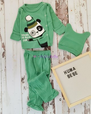 So much fun yandan çıtçıtlı kendinden eldivenli mevsimlik 3lü takım 