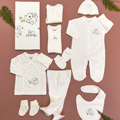 Snuggleup uykucu koala yenidoğan tulumlu 10lu zıbın set