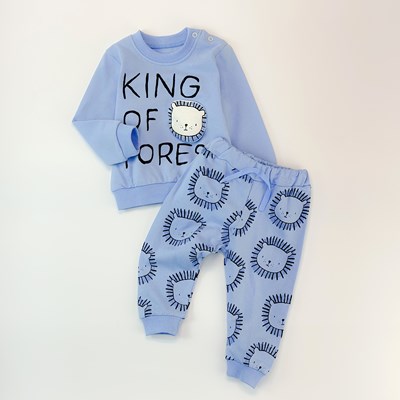 King of forest omuzdan çıtçıtlı mevsimlik 2li bebe takım 