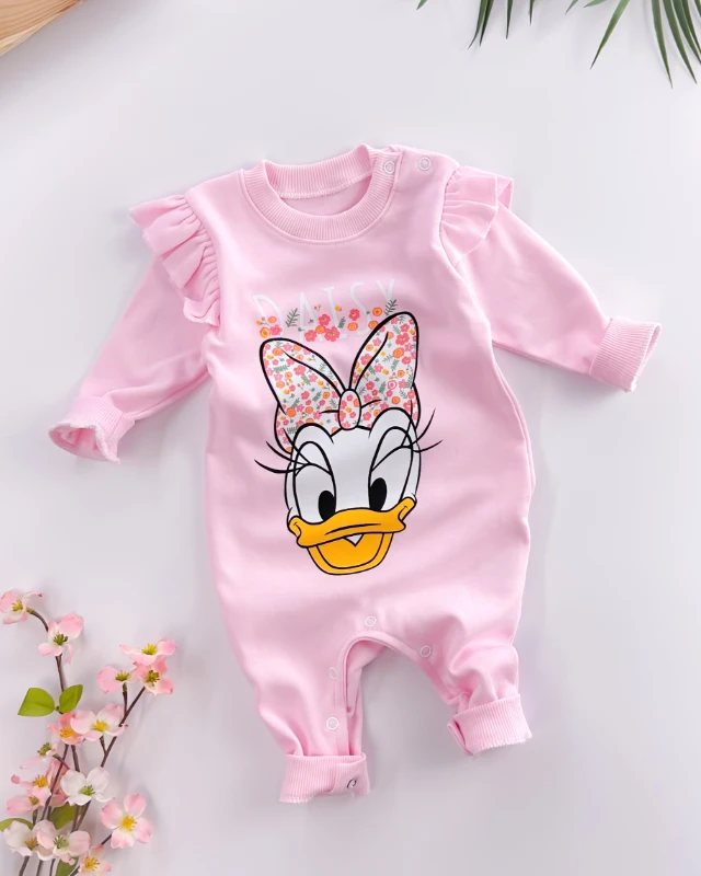 Çiçek Daisy omuzdan ve alttan çıtçıtlı mevsimlik tulum 