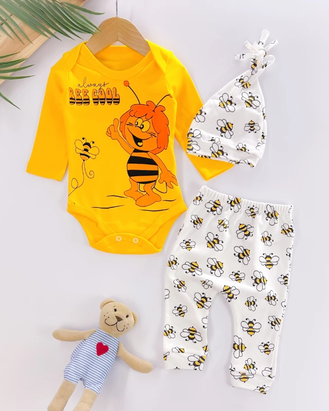 Always bee cool Çıtçıt Badili Şapkalı Mevsimlik 3lü Takım