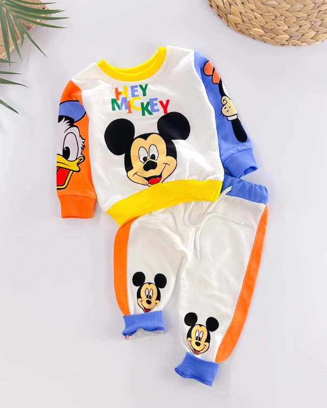 Hey mickey renkli parçalı mevsimlik 2 li takım