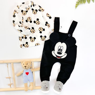 Mickey mouse badili salopet ikili takım 