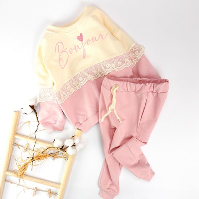 Bonjour fisto detaylı oversize mevsimlik 2li takım 