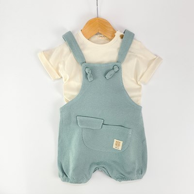 Hello bear alttan çıtçıtlı yazlık salopet takım 