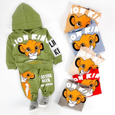 Lion king kapüşonlu mevsimlik 2li takım 