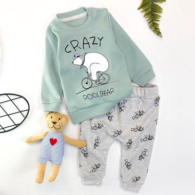 Crazy bear omuzdan çıtçıtlı mevsimlik 2li takım
