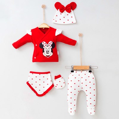 Minnie love 5 parça yenidoğan hastane çıkış seti