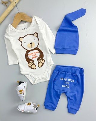 Bear hugs for daddy alttan çıtçıtlı mevsimlik 3lü takım 