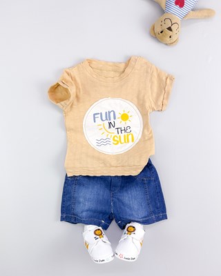 Fun ın the sun klimalı tshırtlu yazlık 2li takım 