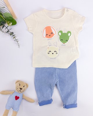 bunny mouse for cat yazlık likralı kotlu 2li takım