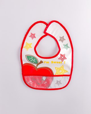 Sweet Apple sıvı geçirmez arkadan cırtlı mama önlüğü ( 0,24 AY UYUMLU)