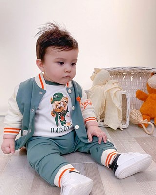 Enjoy bear kolej hırkalı mevsimlik 3lü bebe takım 