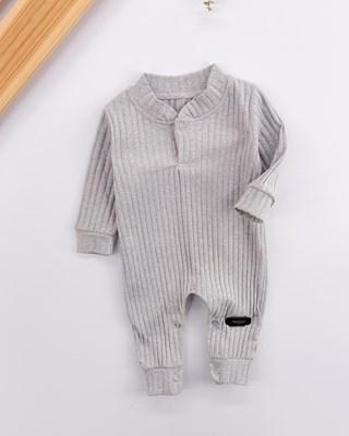 Esnek fitilli alttan çıtçıtlı mevsimlik ribana kumaş bebe tulum 