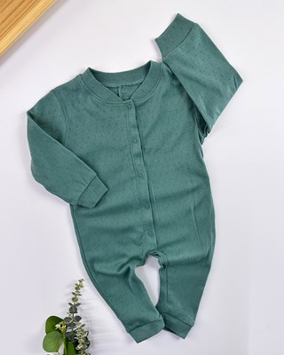 Klimalı kumaş önden çıtçıtlı yazlık bebe tulum