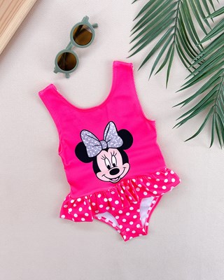 Minnie mouse puantiye etekli mayo 