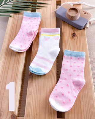 Stawberry 3lü çorap set ( 12,18 ay )