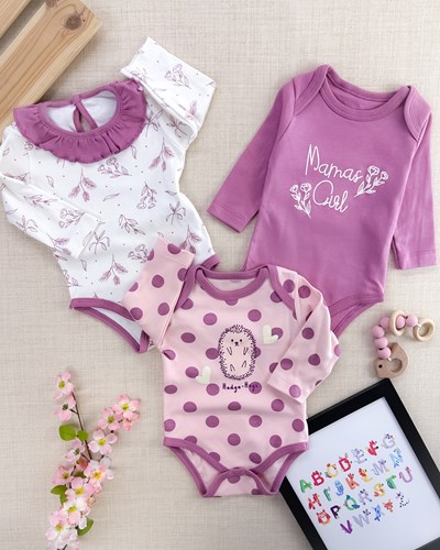 Mamas girl mevsimlik penye kumaş alttan çıtçıtlı 3lü badi set 