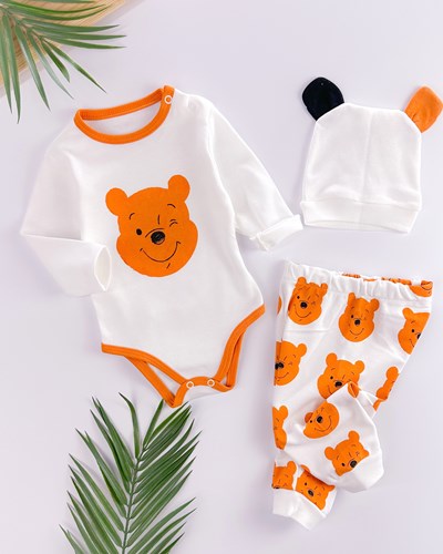 Renkli kulak ayıcık çıtçıt badili mevsimlik 3lü set 