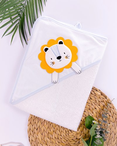 Lion başlıklı silgi havlu ( 80*80 ) 