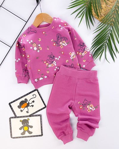 Bambi ve arkadaşları omuzdan çıtçıtlı mevsimlik 2li takım ( rahat kalıptır)