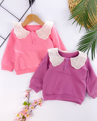 Fisto çıtçıt yakalı mevsimlik 2li bebe  sweat 