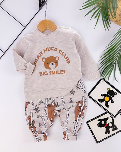 Bear hugs club omuzdan çıtçıtlı mevsimlik 2li takım 