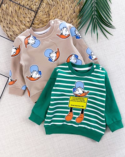 Street style time omuzdan çıtçıtlı mevsimlik 2li sweat 