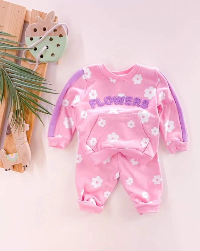 Flowers kanguru cepli omuzdan çıtçıtlı mevsimlik 2li takım 