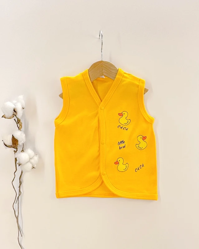 Cikcik little bird önden çıtçıtlı mevsimlik penye yelek 