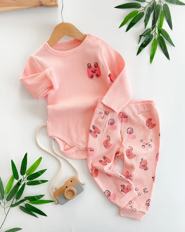 Harfler desenli alt çıtçıt badili üst mevsimlik 2li takım 