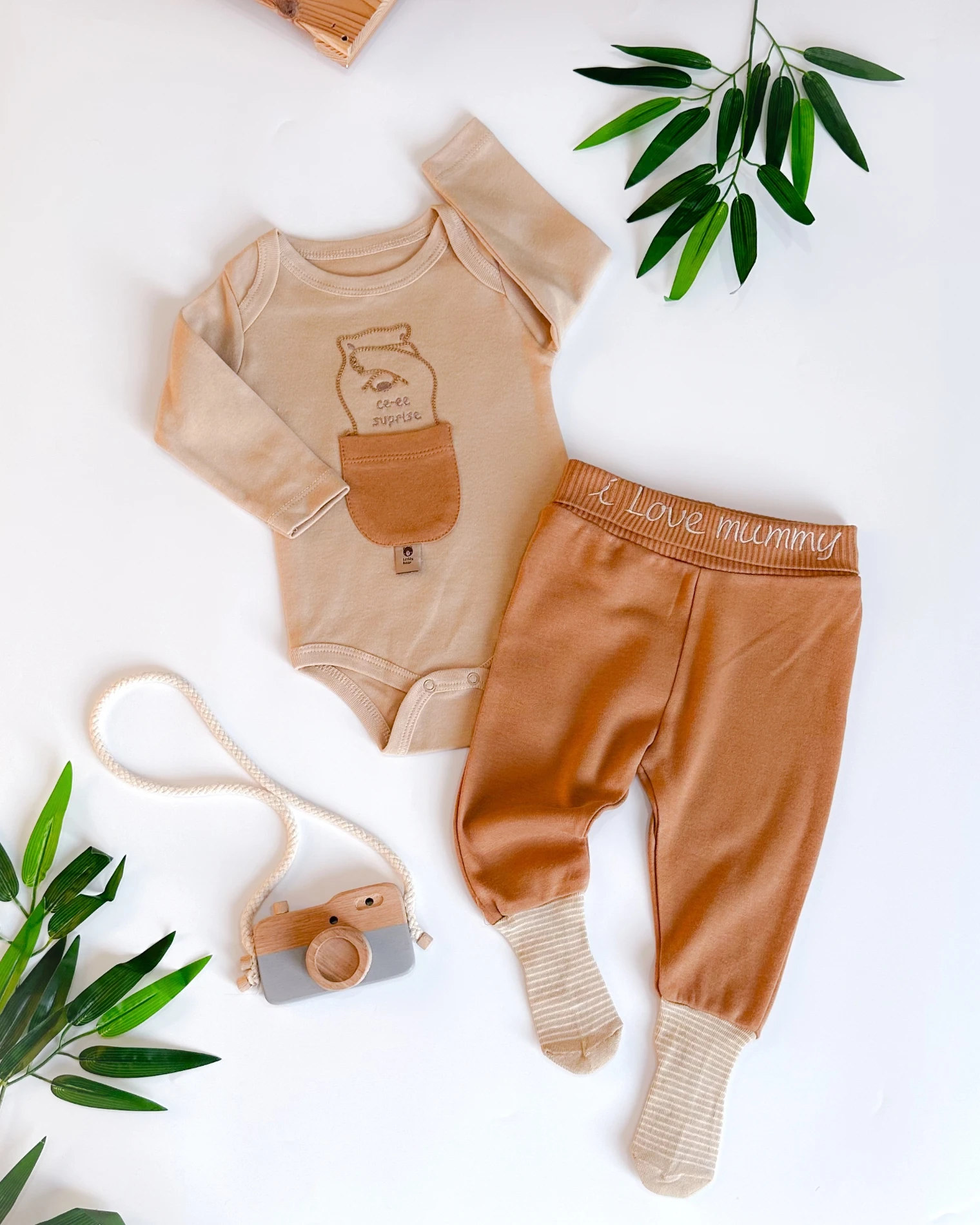 Suprise bear çıtçıt badili kendinden çoraplı mevsimlik 2li takım  