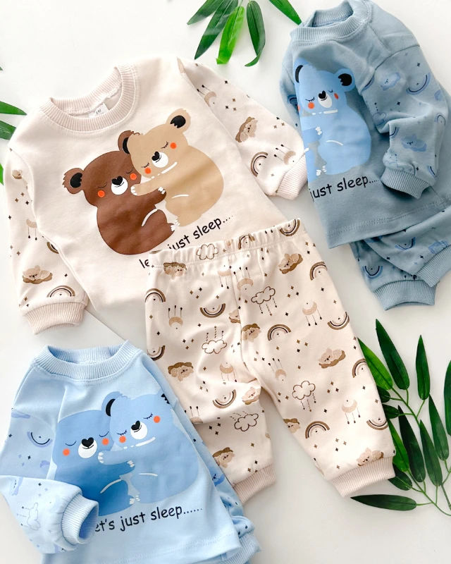 Sarılan koalalar baskılı mevsimlik 2 parça pijama takımı