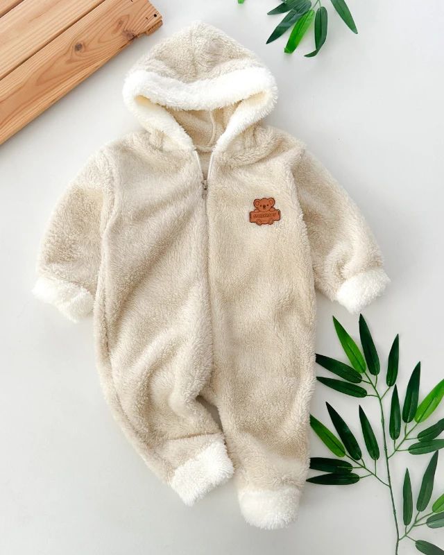 Koala deri armalı boydan fermuarlı welsoft tulum