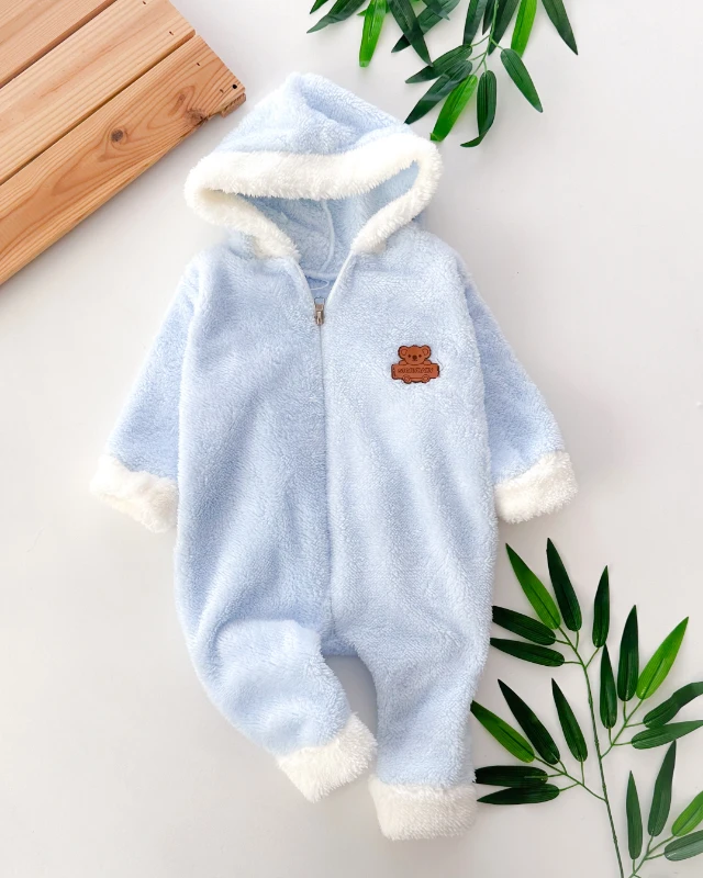 Koala deri armalı boydan fermuarlı welsoft tulum