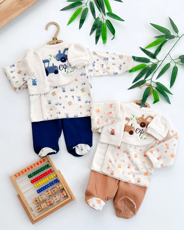 Explore araba nakışlı yandan çıtçıtlı ayaklı mevsimlik 5 parça hastane çıkışı