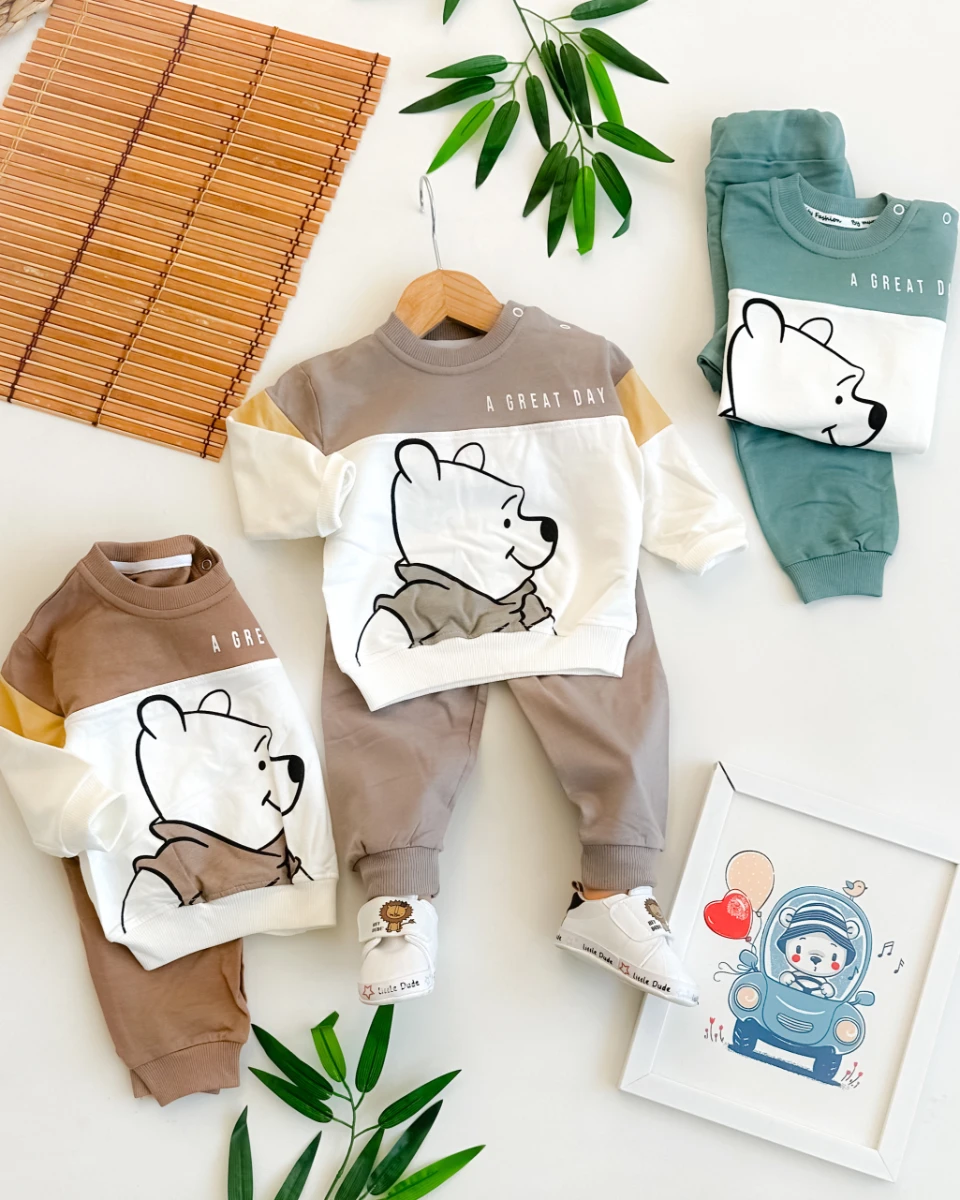 A great day kolları blok renkli mevsimlik 2li takım 